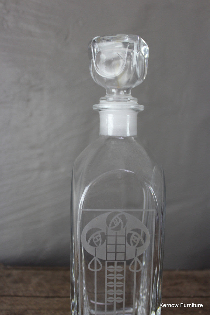 Etched Glass Decanter - Kernow Furniture