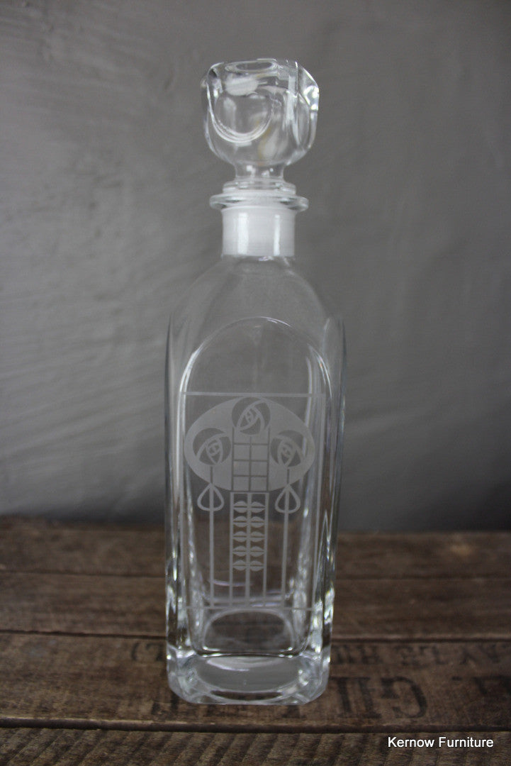 Etched Glass Decanter - Kernow Furniture