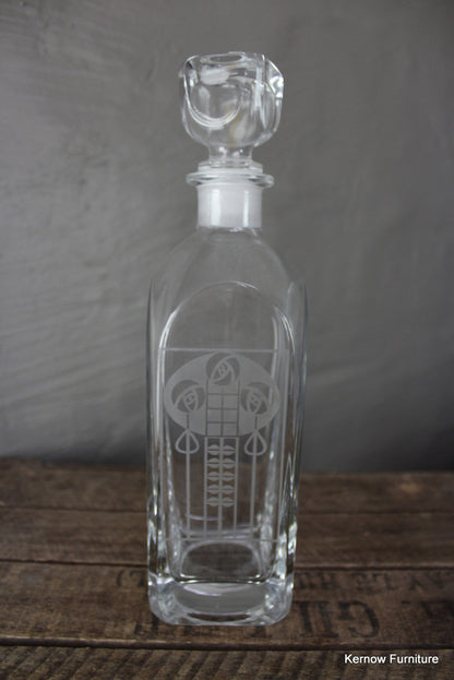 Etched Glass Decanter - Kernow Furniture