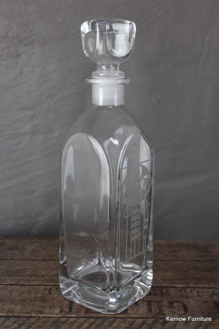 Etched Glass Decanter - Kernow Furniture