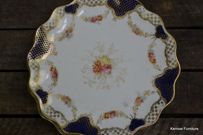 6 x Wedgwood Dessert Plate Blue & Gilt X3848 - Kernow Furniture