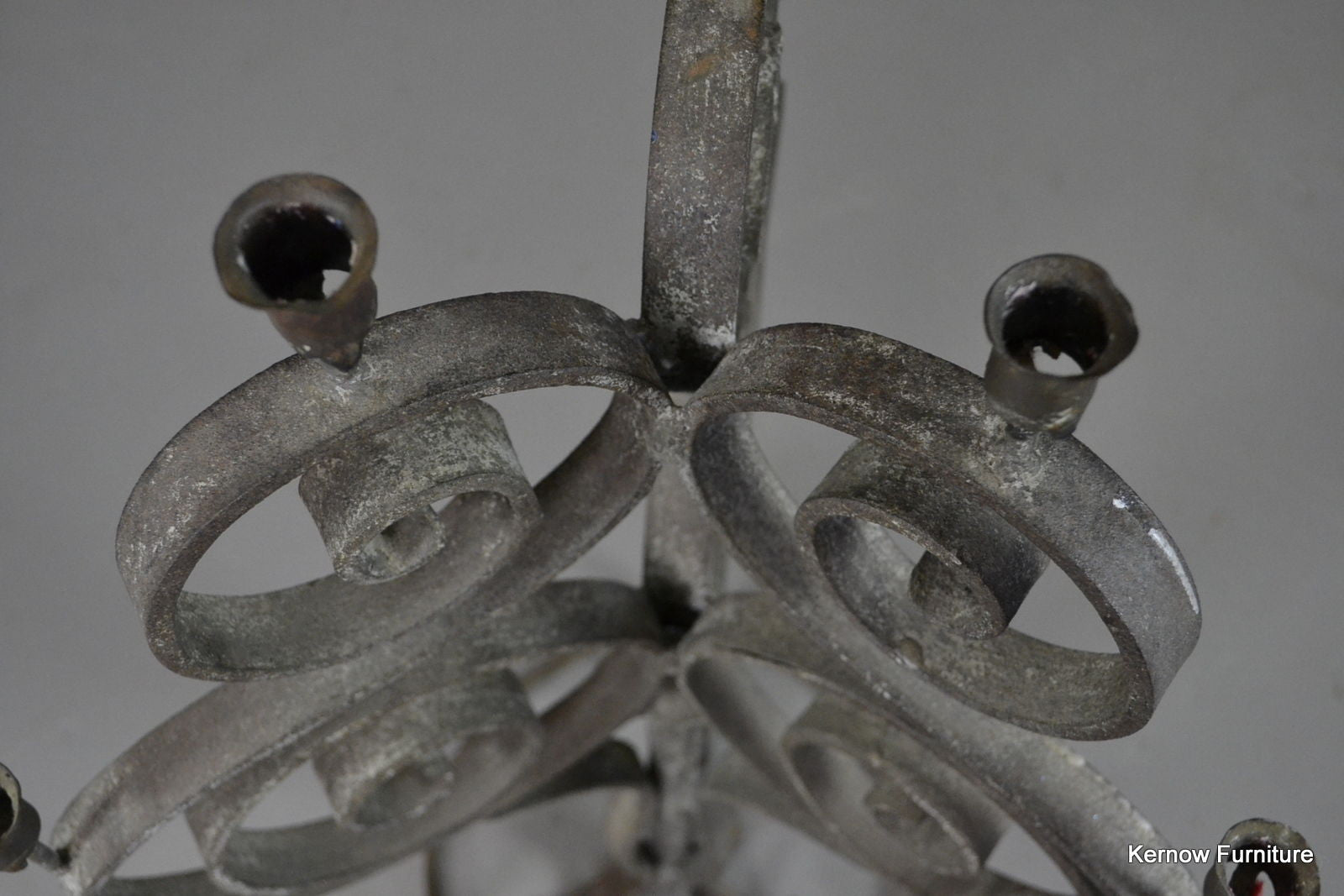 Scrolled Wrought Iron Large Candelabra - Kernow Furniture