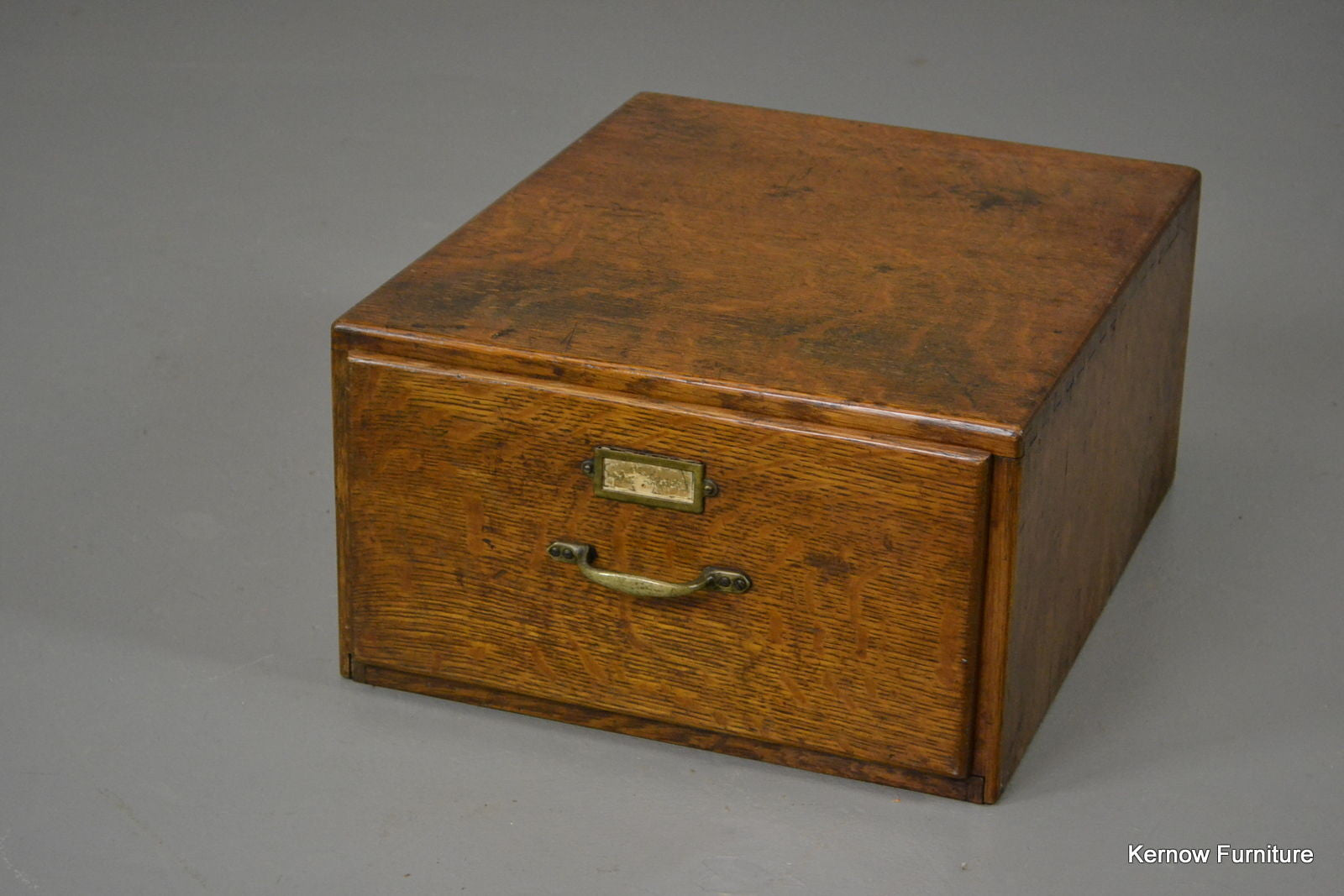 Early 20th Century Oak Filing Index Desk Top Drawer - Kernow Furniture