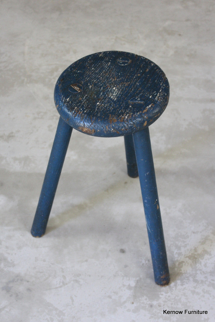 Antique Elm Stool - Kernow Furniture