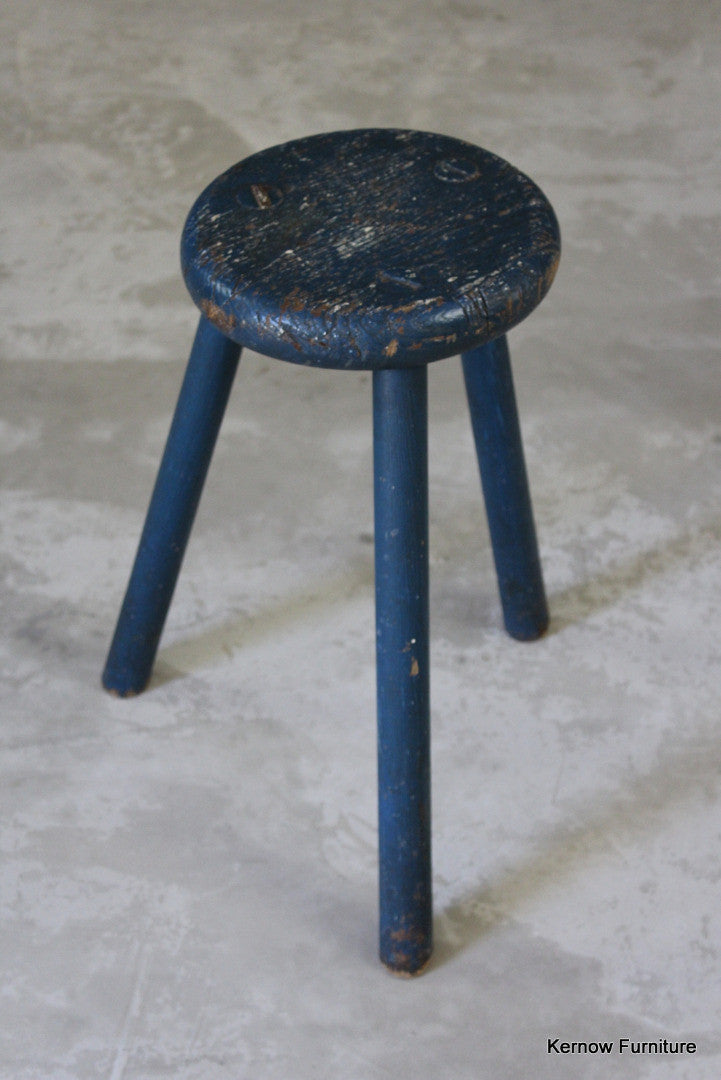 Antique Elm Stool - Kernow Furniture