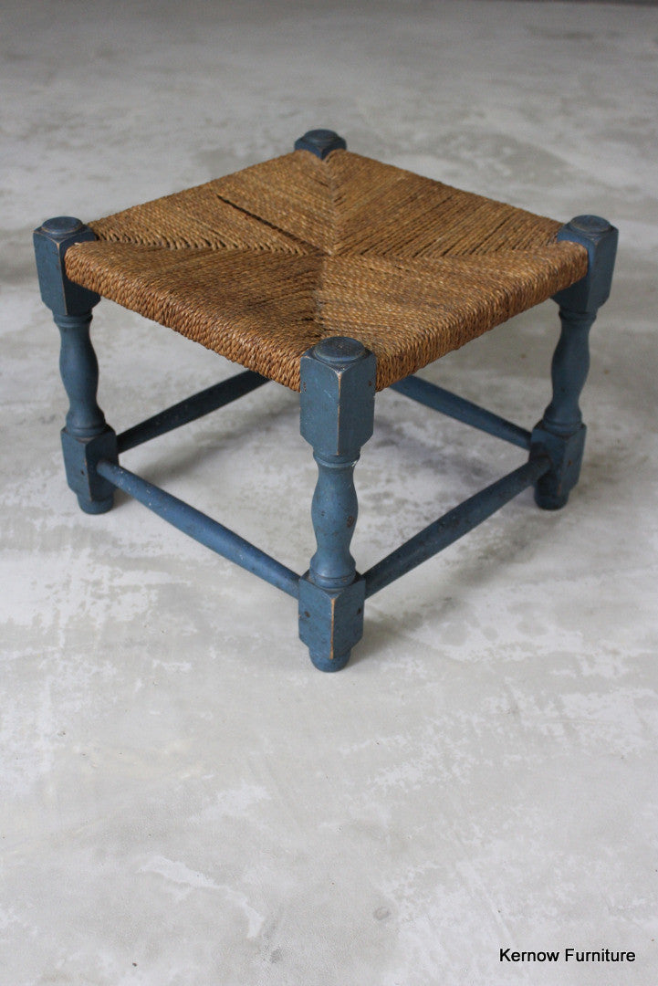 Seagrass Blue Footstool - Kernow Furniture