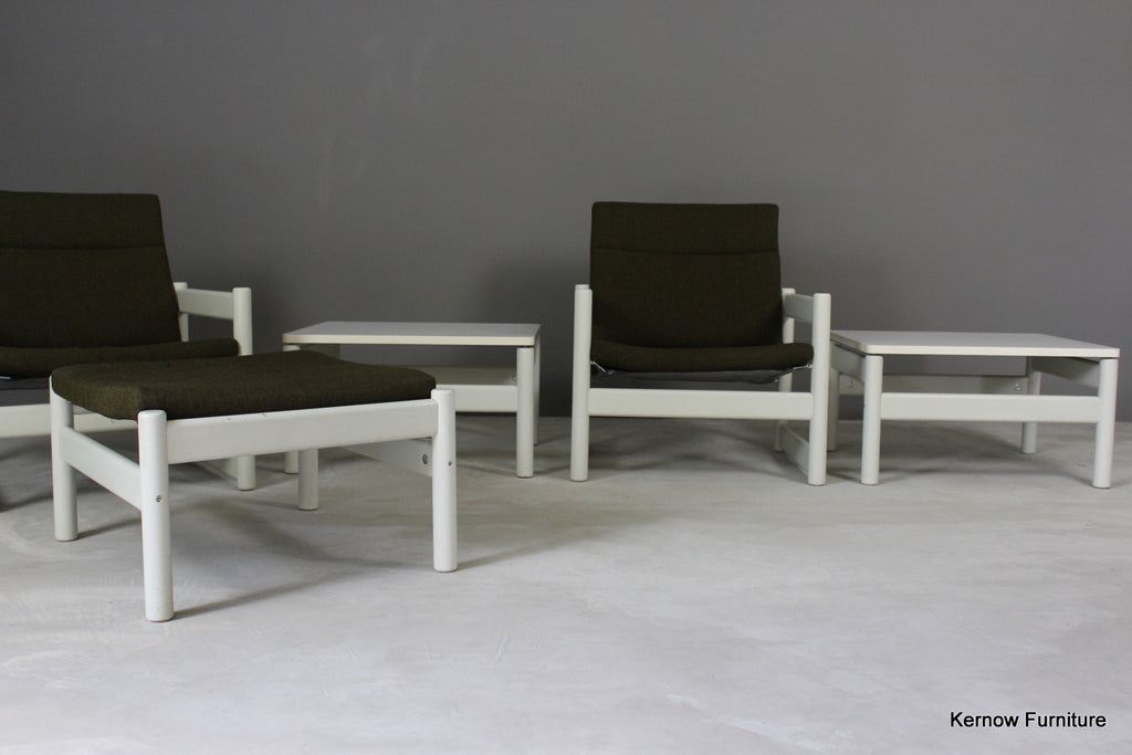 Retro Easy Chair & Table Set - Kernow Furniture