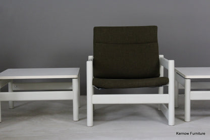 Retro Easy Chair & Table Set - Kernow Furniture