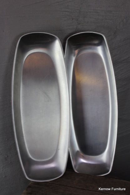 Pair Stainless Steel Trays - Kernow Furniture