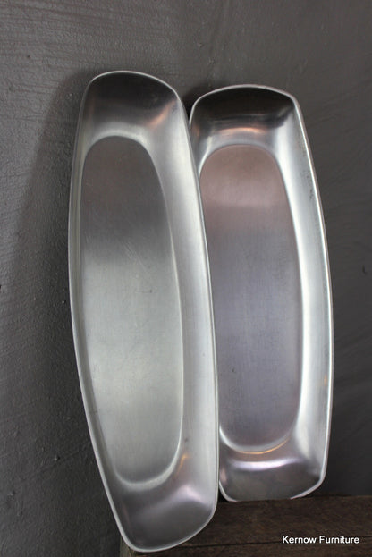 Pair Stainless Steel Trays - Kernow Furniture