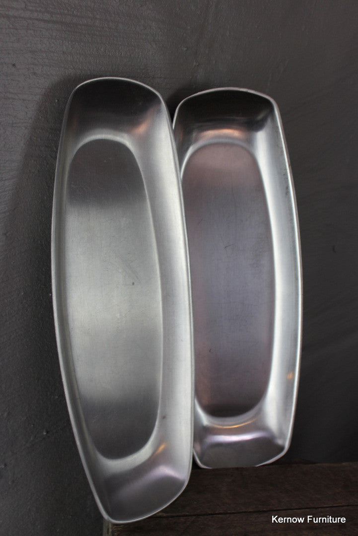 Pair Stainless Steel Trays - Kernow Furniture