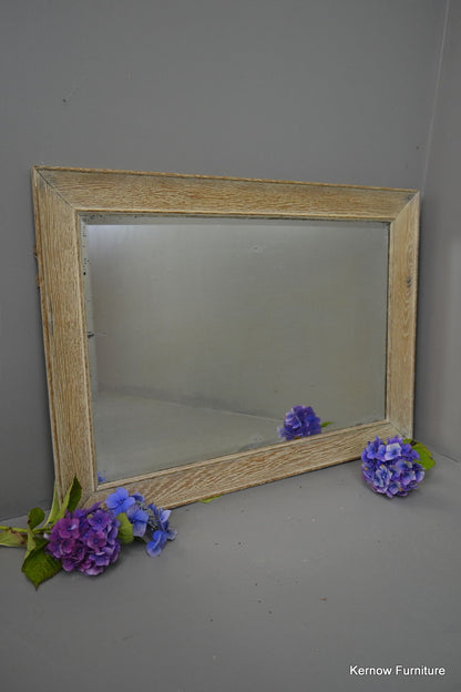 Limed Oak Large Overmantle Mirror - Kernow Furniture