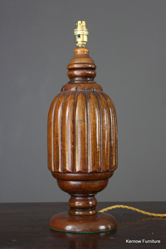 Large Antique Table Lamp - Kernow Furniture