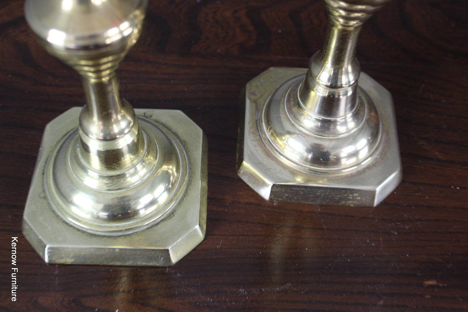 Pair Brass Candlesticks - Kernow Furniture