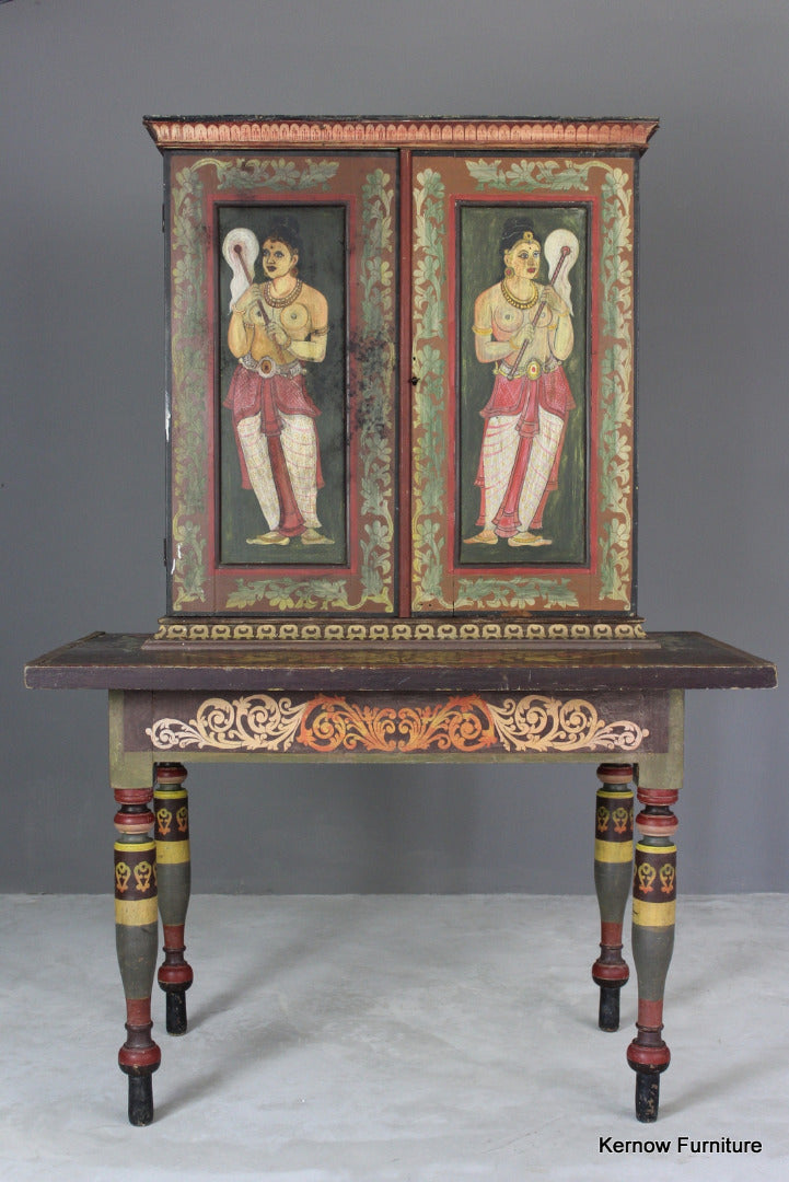 Painted Indian Cabinet - Kernow Furniture