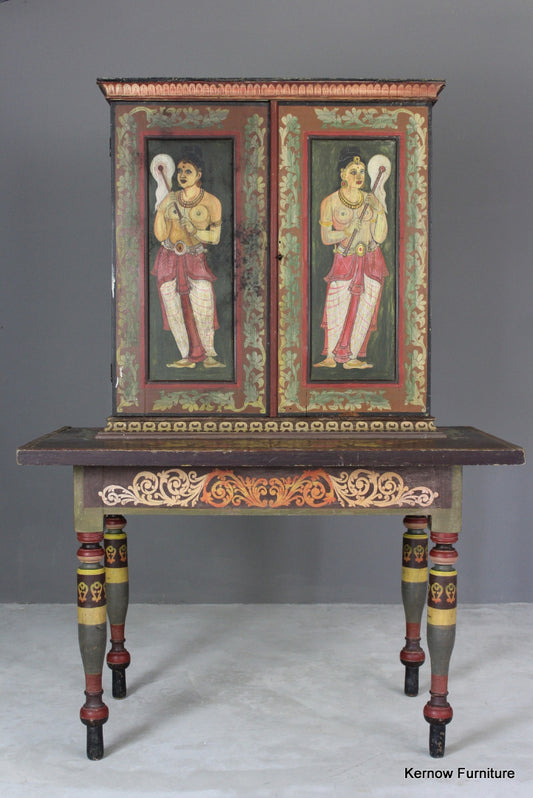 Painted Indian Cabinet - Kernow Furniture