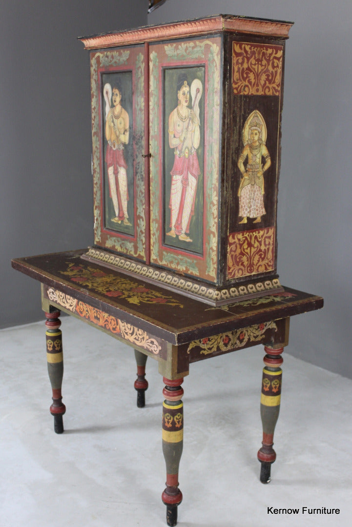 Painted Indian Cabinet - Kernow Furniture