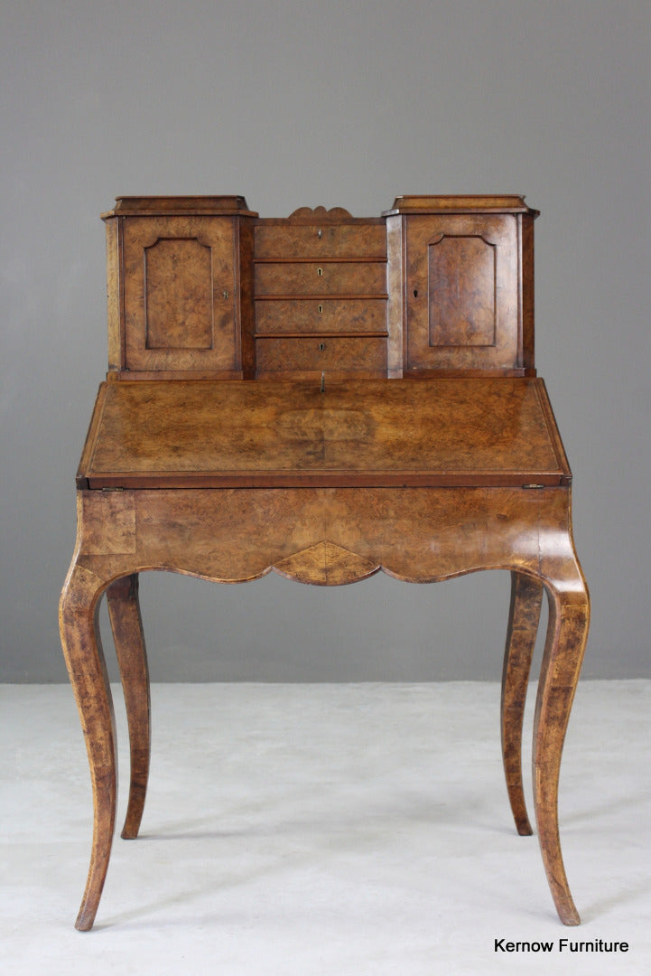 Burr Walnut Bonheur Du Jour - Kernow Furniture