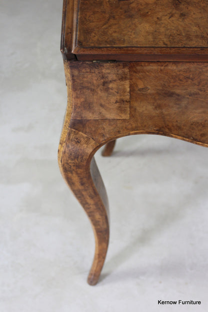 Burr Walnut Bonheur Du Jour - Kernow Furniture