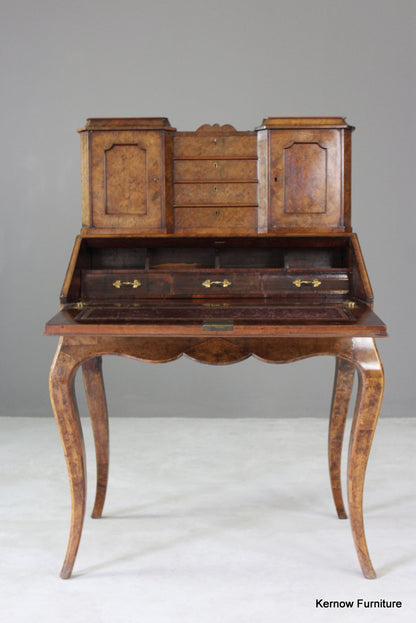 Burr Walnut Bonheur Du Jour - Kernow Furniture