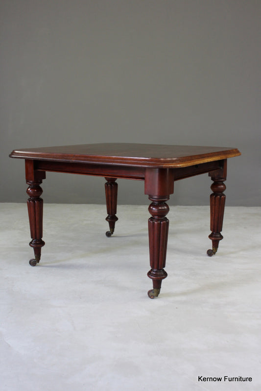 Victorian Mahogany Square Dining Table - Kernow Furniture