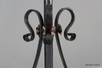 Ornate Wrought Iron Standard Lamp - Kernow Furniture