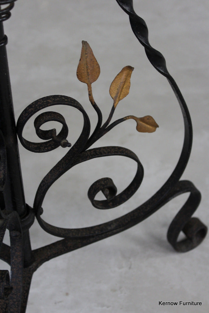 Ornate Wrought Iron Standard Lamp - Kernow Furniture