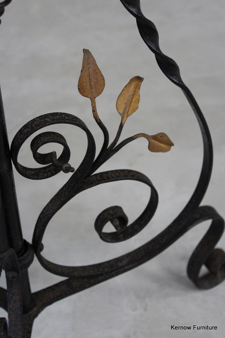 Ornate Wrought Iron Standard Lamp - Kernow Furniture