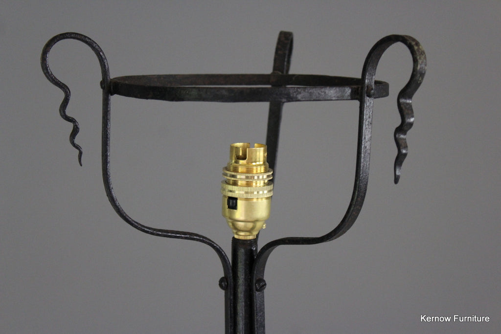 Ornate Wrought Iron Standard Lamp - Kernow Furniture