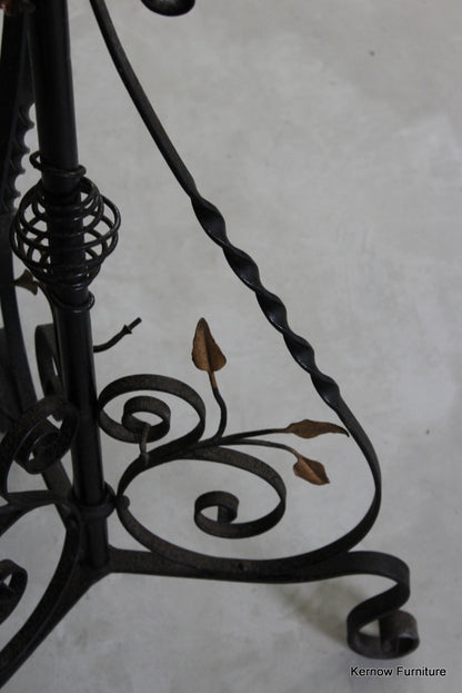 Ornate Wrought Iron Standard Lamp - Kernow Furniture