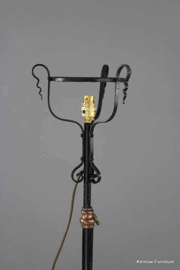 Ornate Wrought Iron Standard Lamp - Kernow Furniture