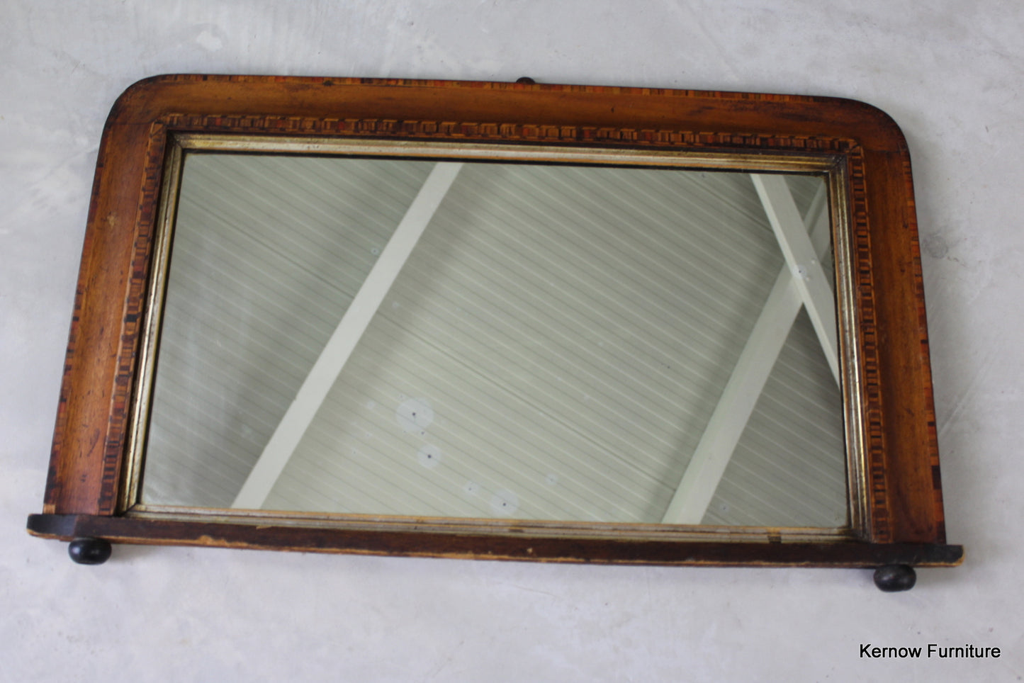 Edwardian Tunbridge Overmantle Mirror - Kernow Furniture