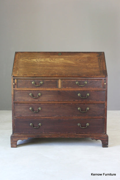 Antique Mahogany Writing Bureau - Kernow Furniture