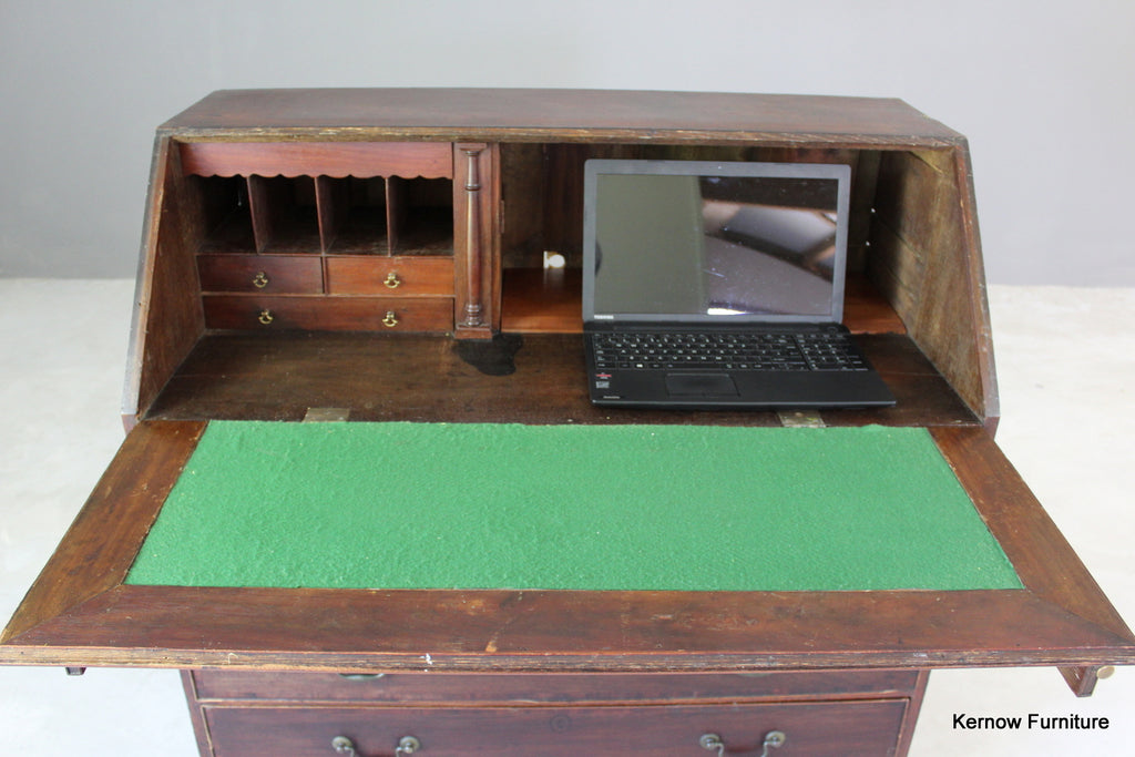Antique Mahogany Writing Bureau - Kernow Furniture