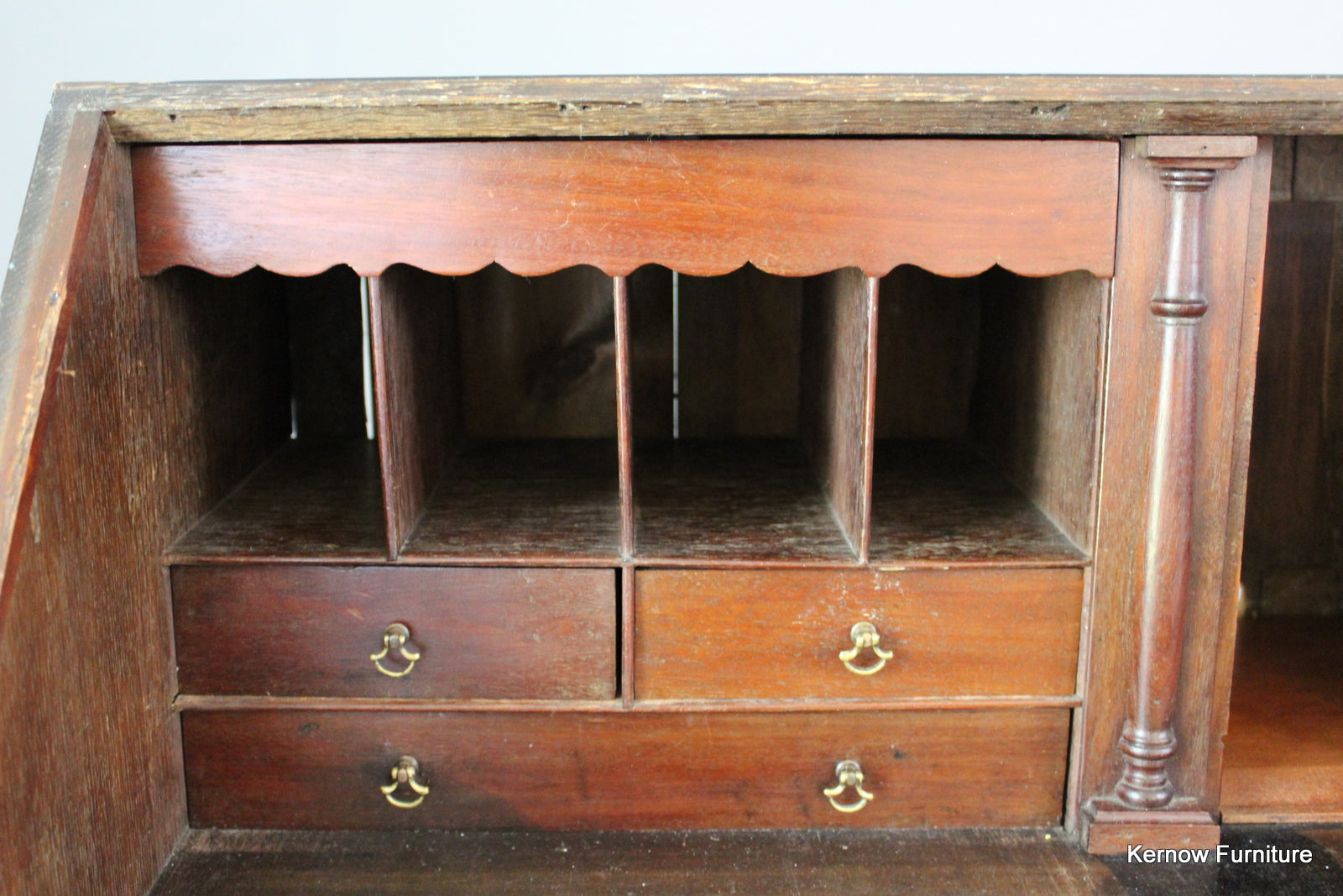 Antique Mahogany Writing Bureau - Kernow Furniture