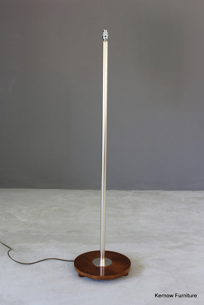 Brushed Steel Standard Lamp - Kernow Furniture