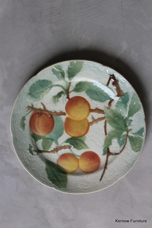 French Majolica Apricot Plate - Kernow Furniture