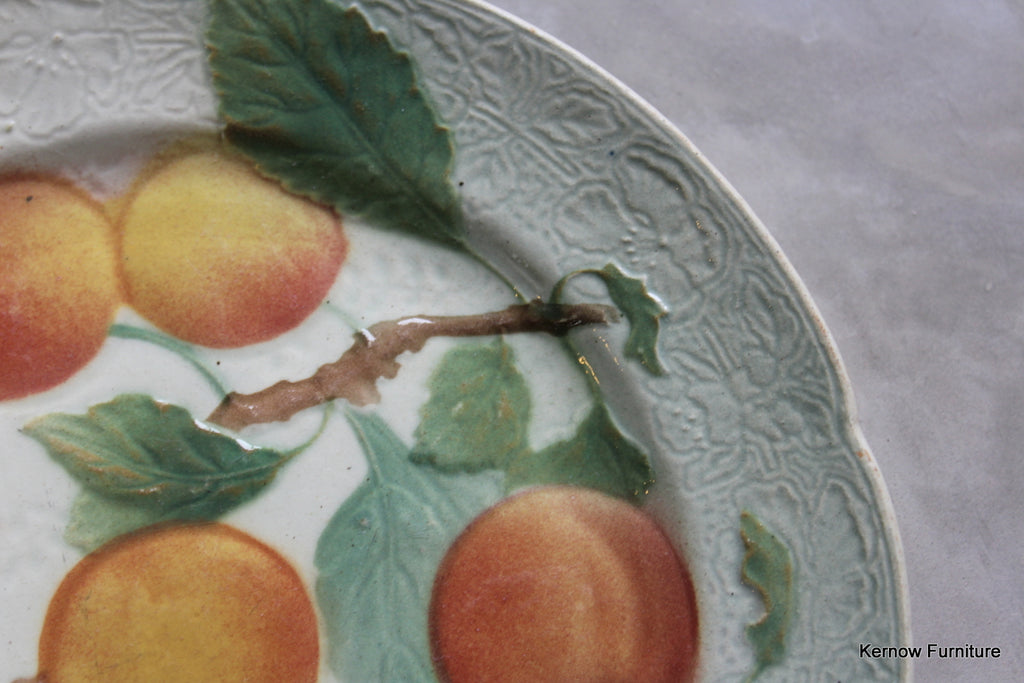 French Majolica Apricot Plate - Kernow Furniture