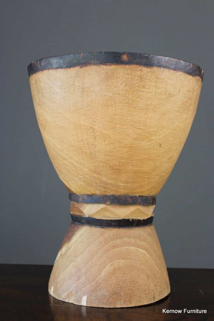 Large African Wooden Mortar - Kernow Furniture