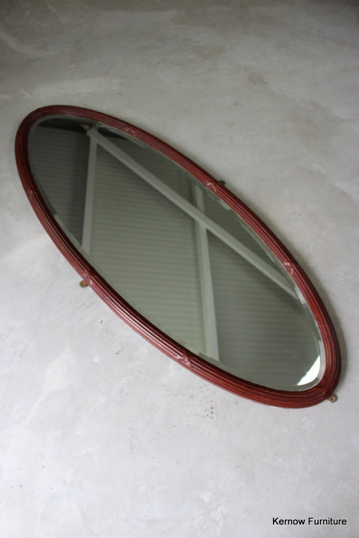 Large Oval Edwardian Mirror - Kernow Furniture