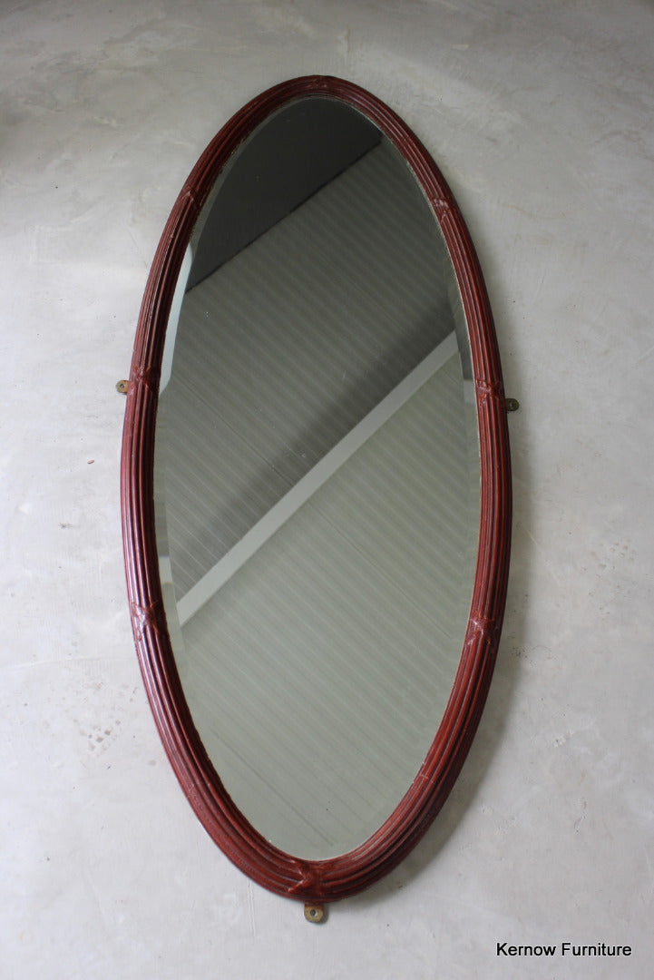 Large Oval Edwardian Mirror - Kernow Furniture