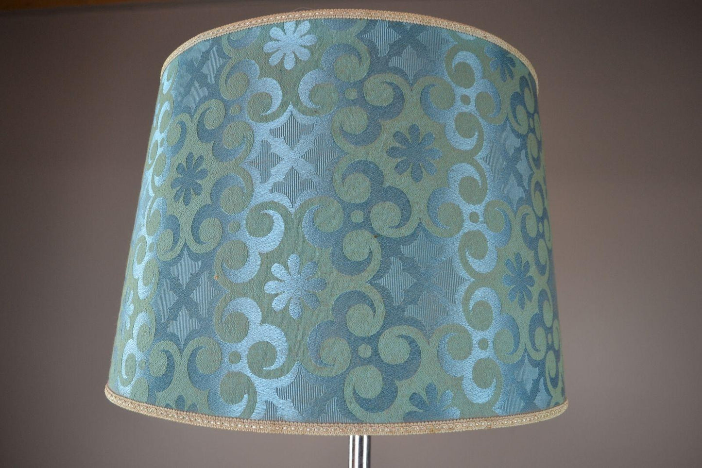 Retro Standard Lamp & Large 1960's Shade - Kernow Furniture