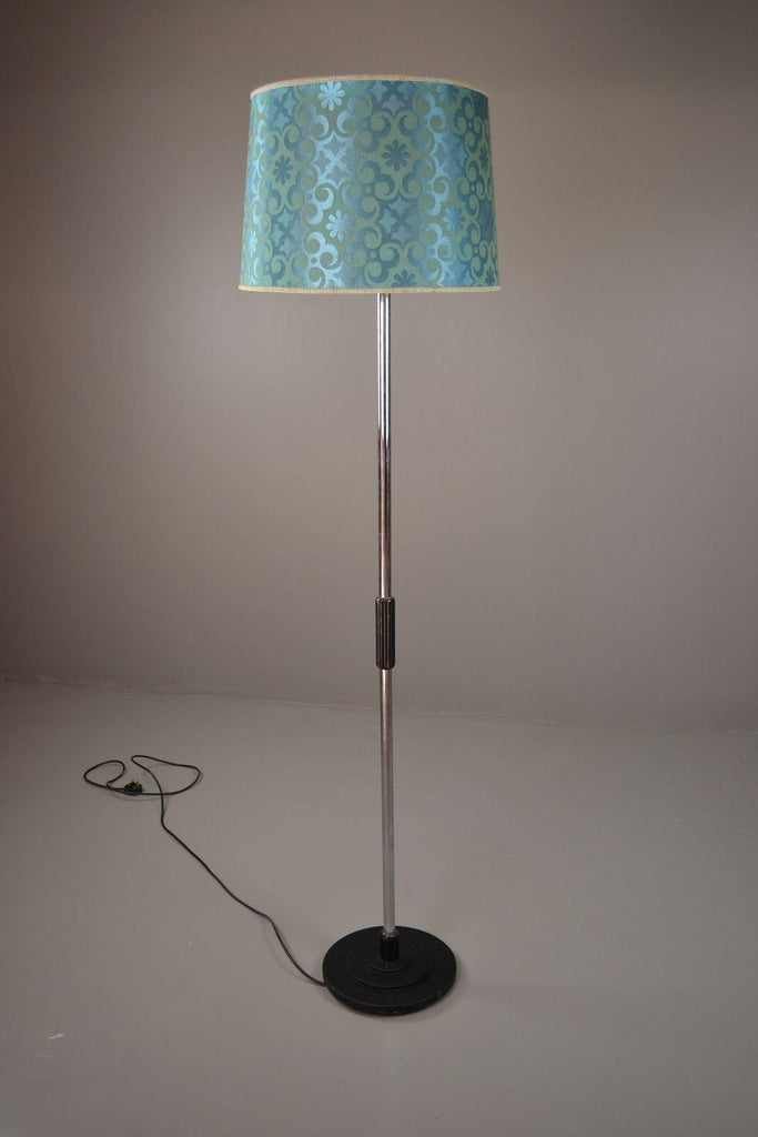 Retro Standard Lamp & Large 1960's Shade - Kernow Furniture