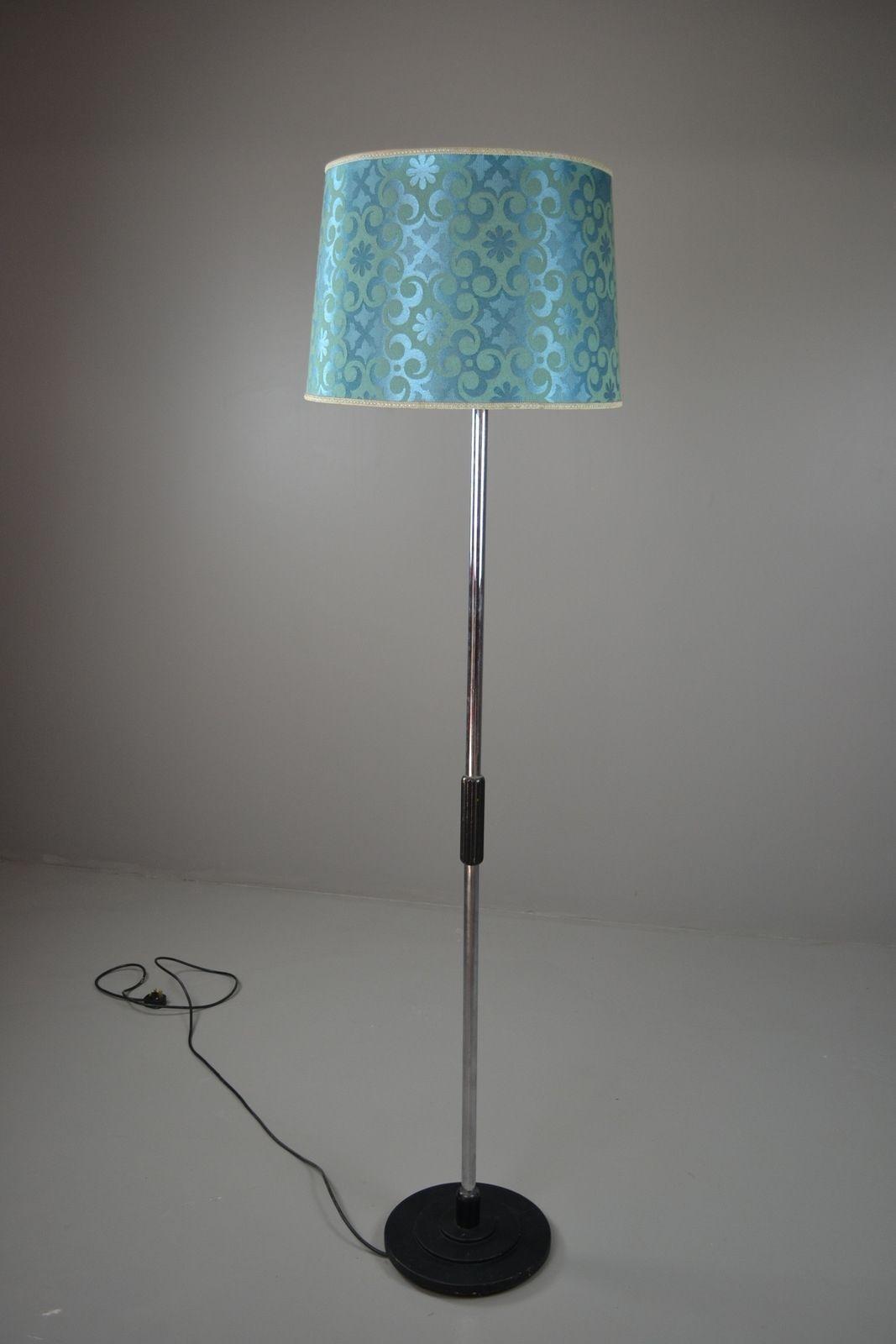 Retro Standard Lamp & Large 1960's Shade - Kernow Furniture