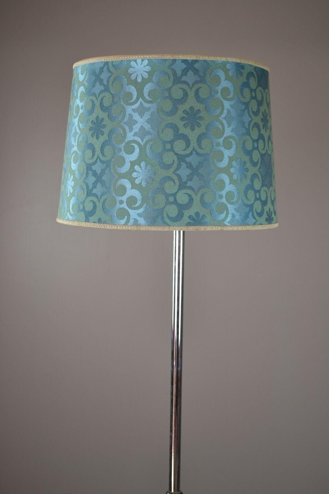 Retro Standard Lamp & Large 1960's Shade - Kernow Furniture