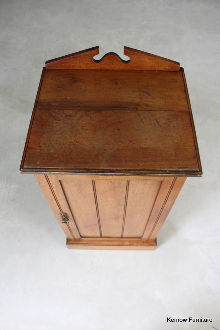 Edwardian Walnut Bedside Cabinet - Kernow Furniture