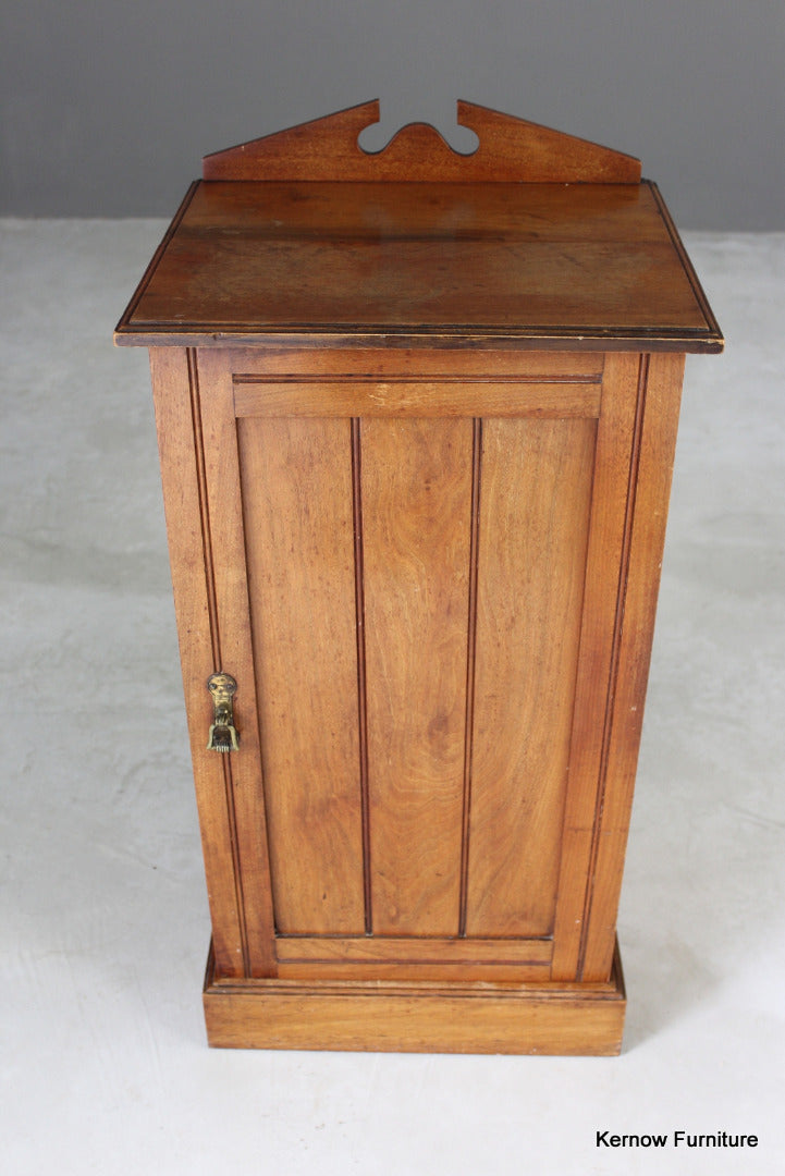 Edwardian Walnut Bedside Cabinet - Kernow Furniture