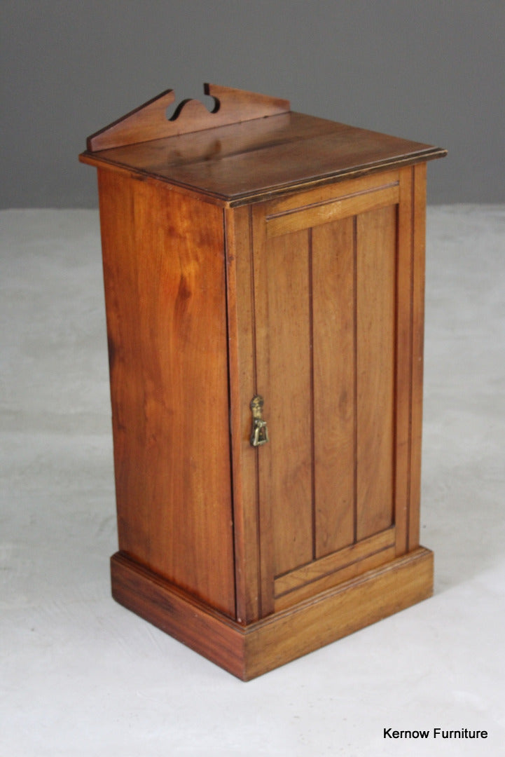 Edwardian Walnut Bedside Cabinet - Kernow Furniture