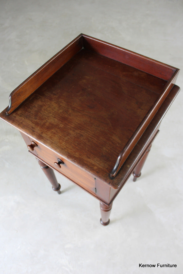 Antique Mahogany Bedside Cabinet - Kernow Furniture