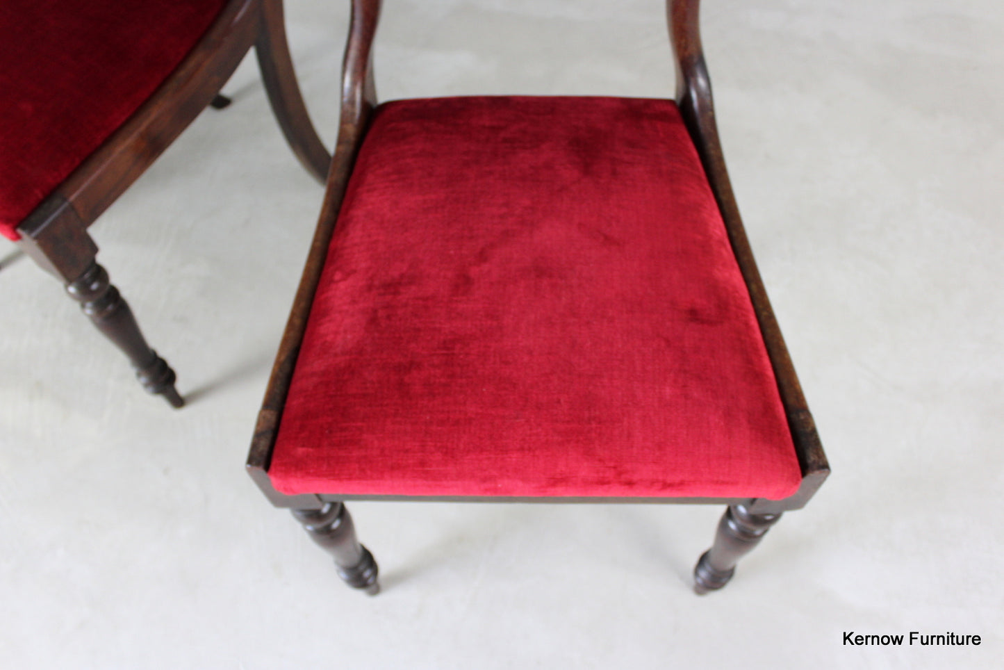 Pair Antique Rosewood Dining Chairs - Kernow Furniture